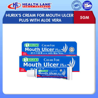 HURIX'S CREAM FOR MOUTH ULCER PLUS WITH ALOE VERA (5GM)